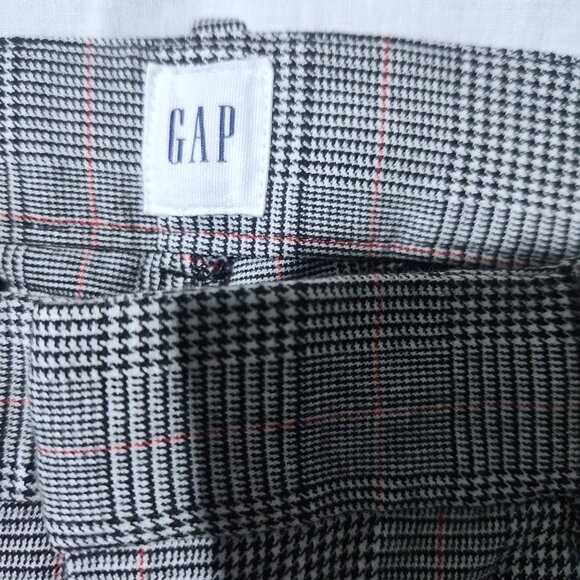 GAP Pants Women’s 16 Black Gray Plaid Signature Skinny Ankle Stretch Flat Front - Picture 6 of 8